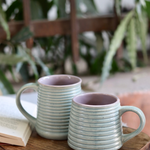 glossy mint & grey coffee mug, combo, handmade coffee mug, made by ceramic 