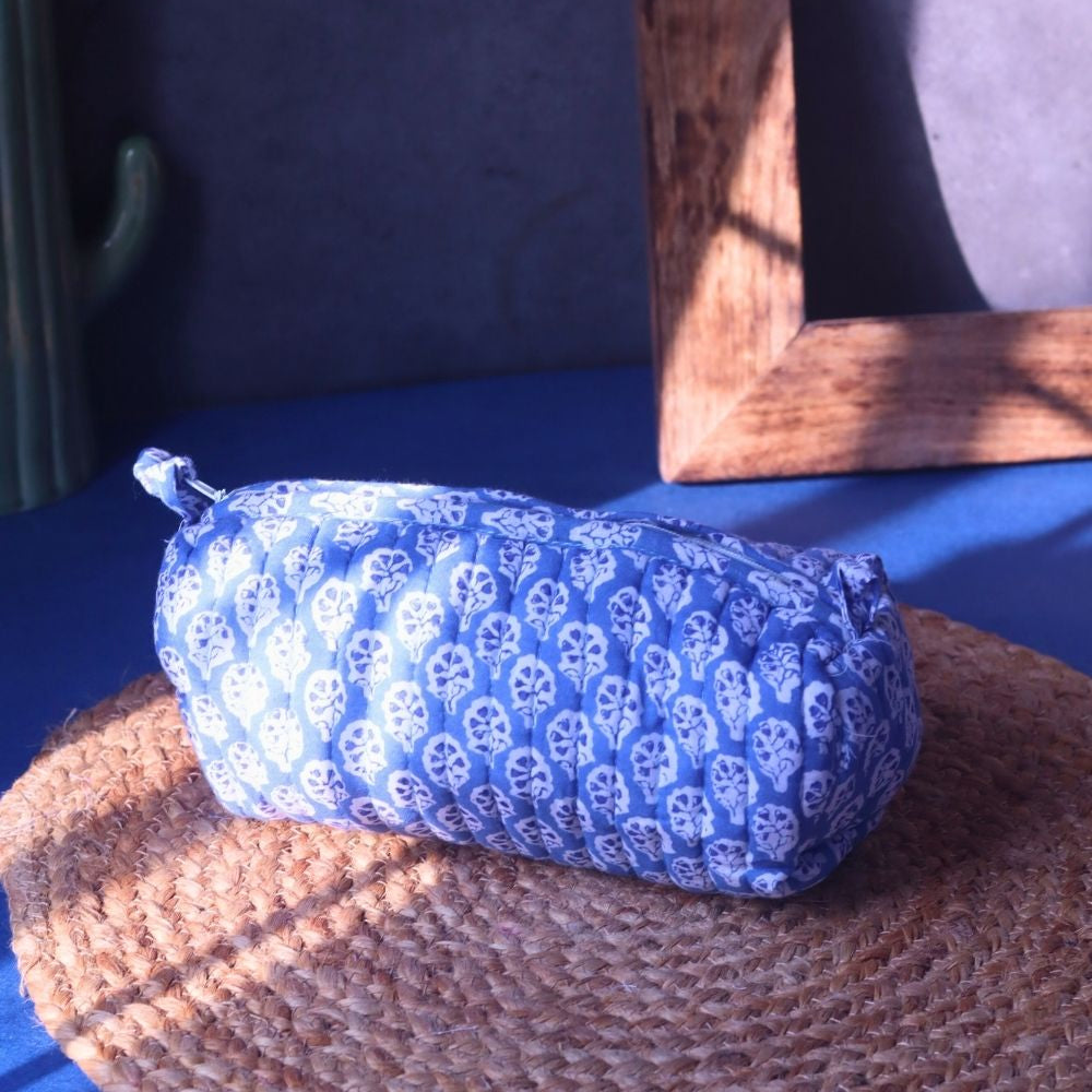 Handmade Indigo Toiletry Bag - Small