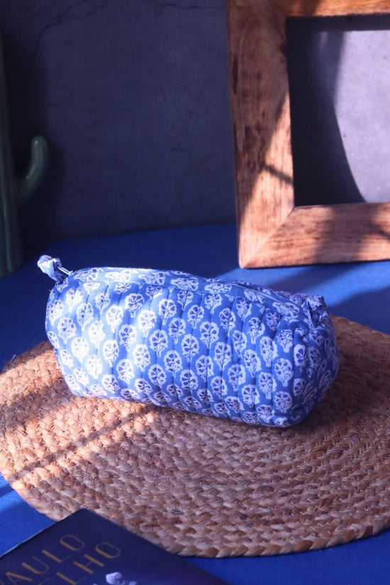Handmade Indigo Toiletry Bag - Small