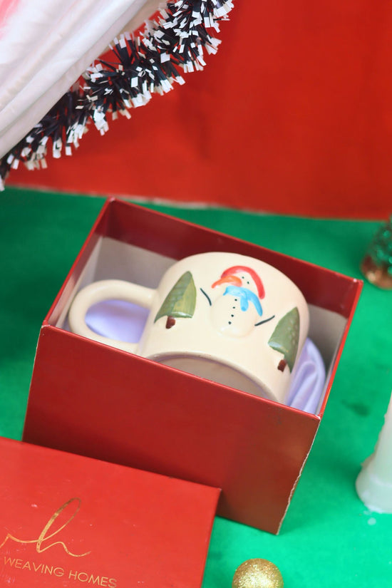 Merry Morning Magnet  Mug in a Gift Box handmade in India