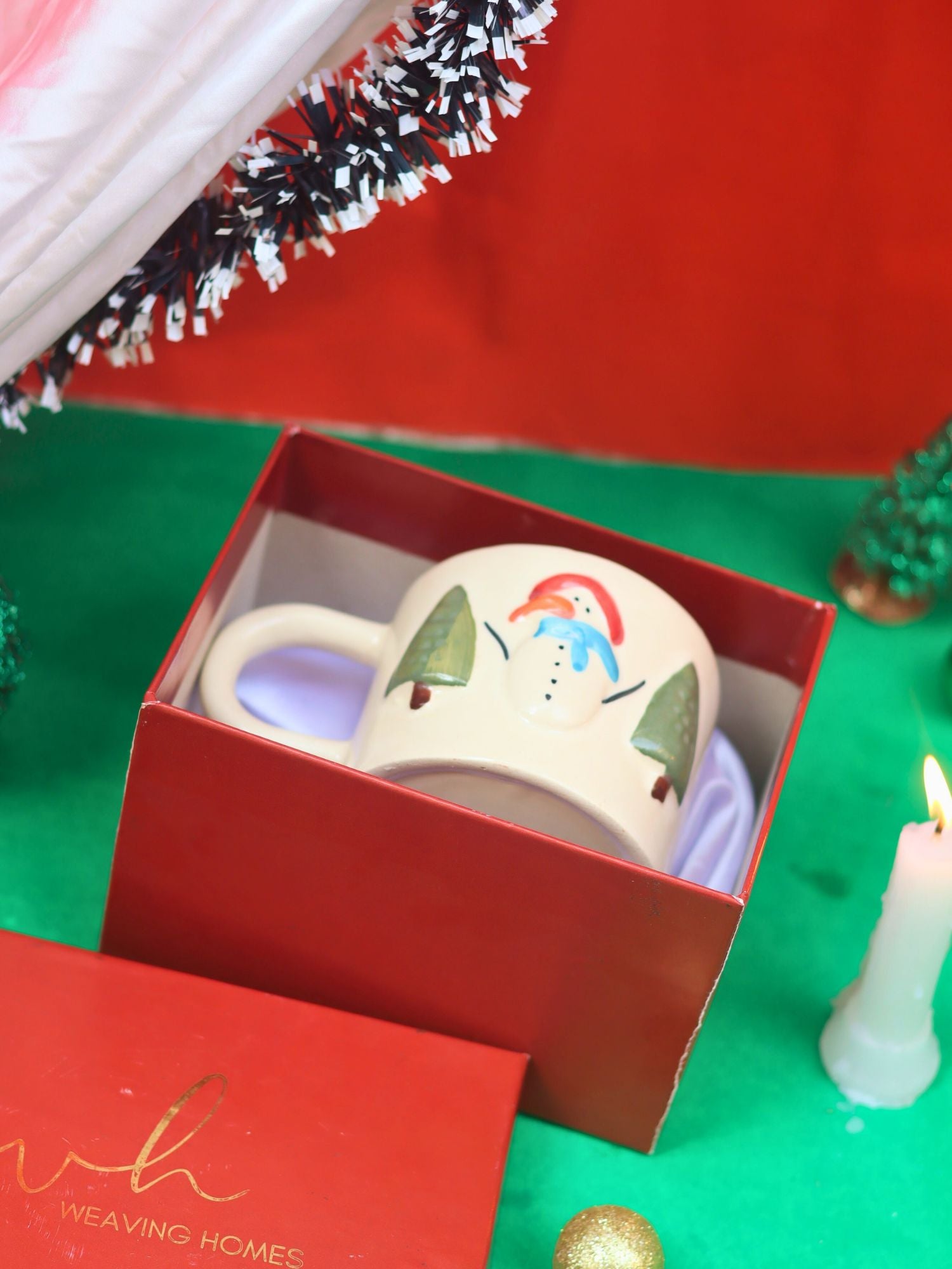 Merry Morning Magnet  Mug in a Gift Box handmade in India