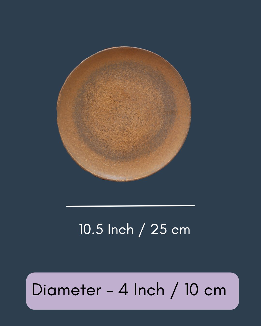 Set of 4 - Woody Brown Dinner Plate