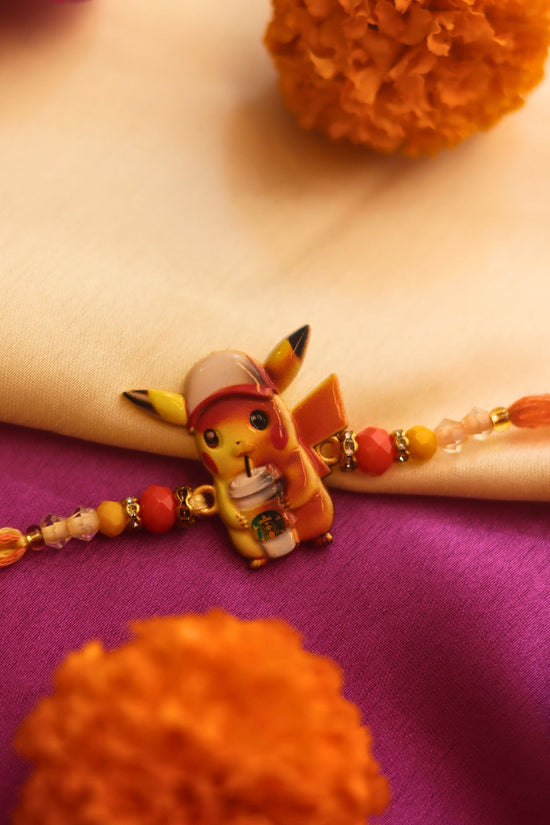 Pikachu Rakhi handmade with premium quality material
