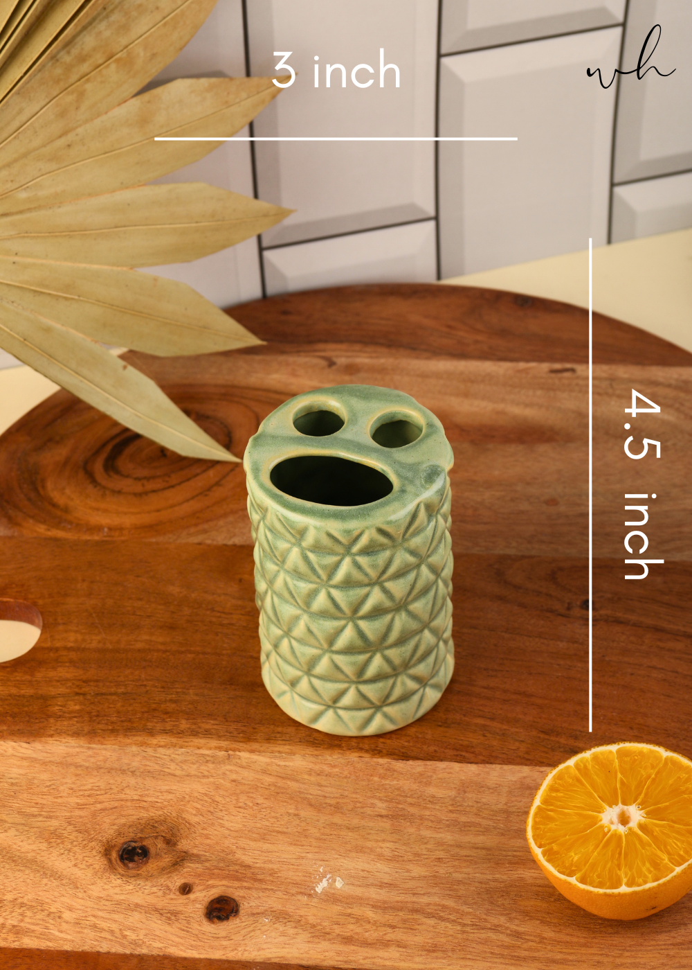 Green brush holder height & breadth 
