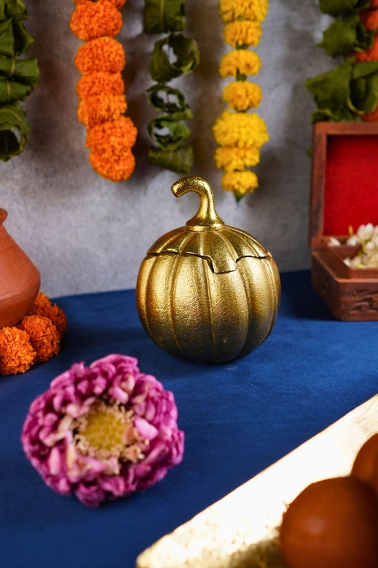 Handmade Swarn Pumpkin Jar