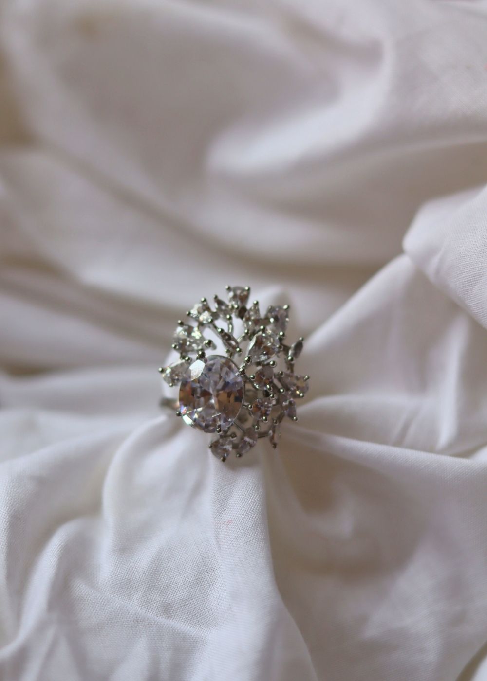 Ethereal Gleam Ring handmade in India