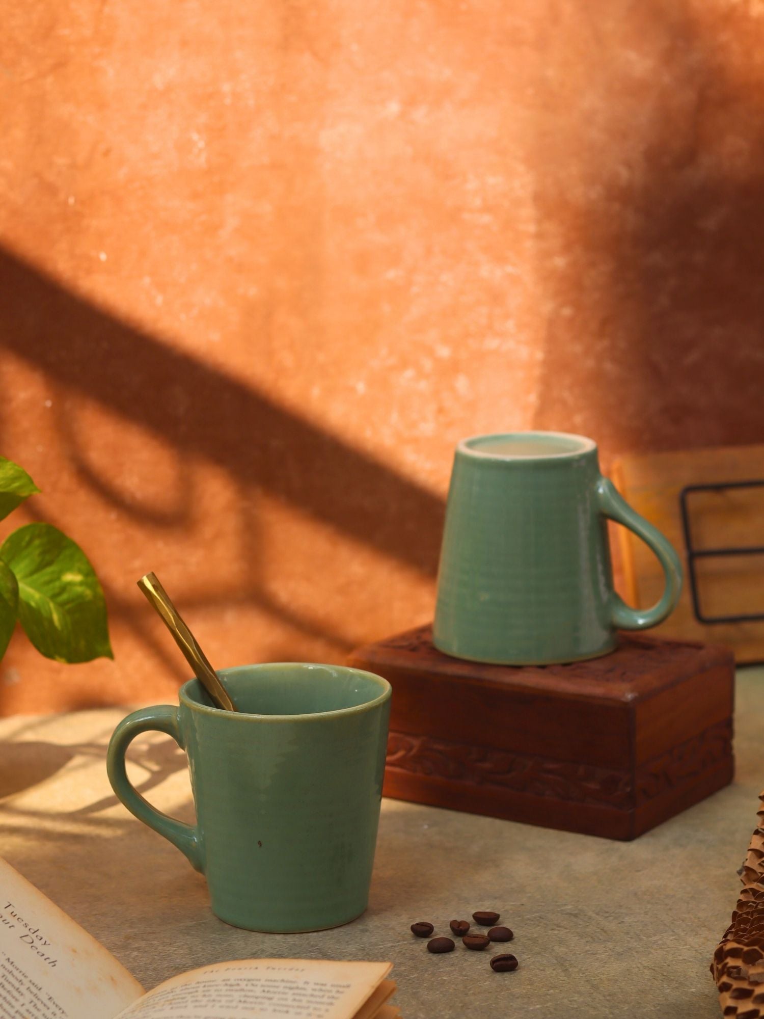 Mint Coffee Mug handmade in india