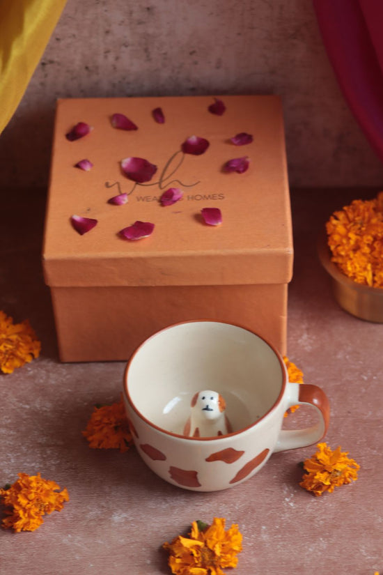 Dog Mug Diwali Gift Box made by ceramic