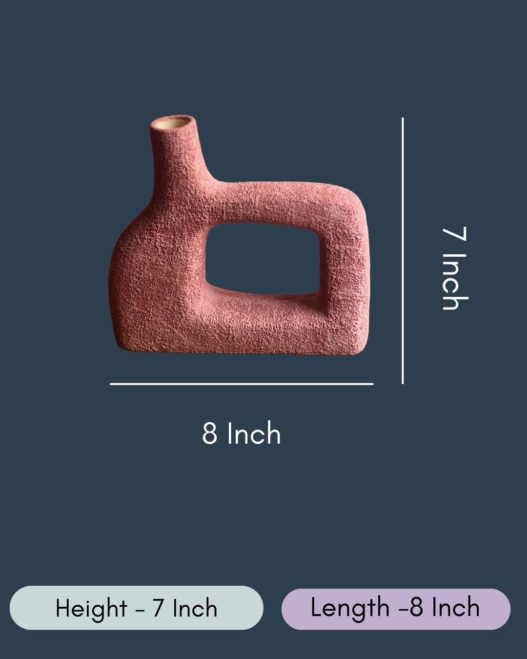 Aesthetic Square Vase - Pink