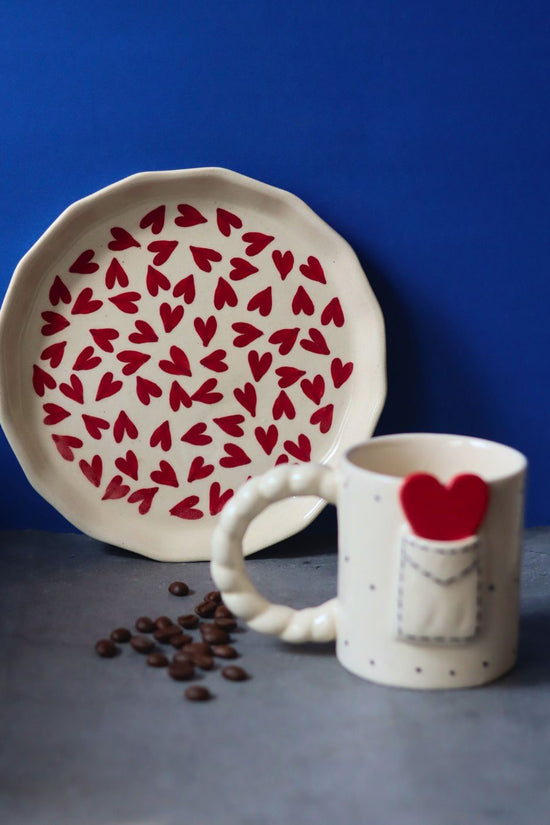 handmade Love Letter Mug & All Heart Plate