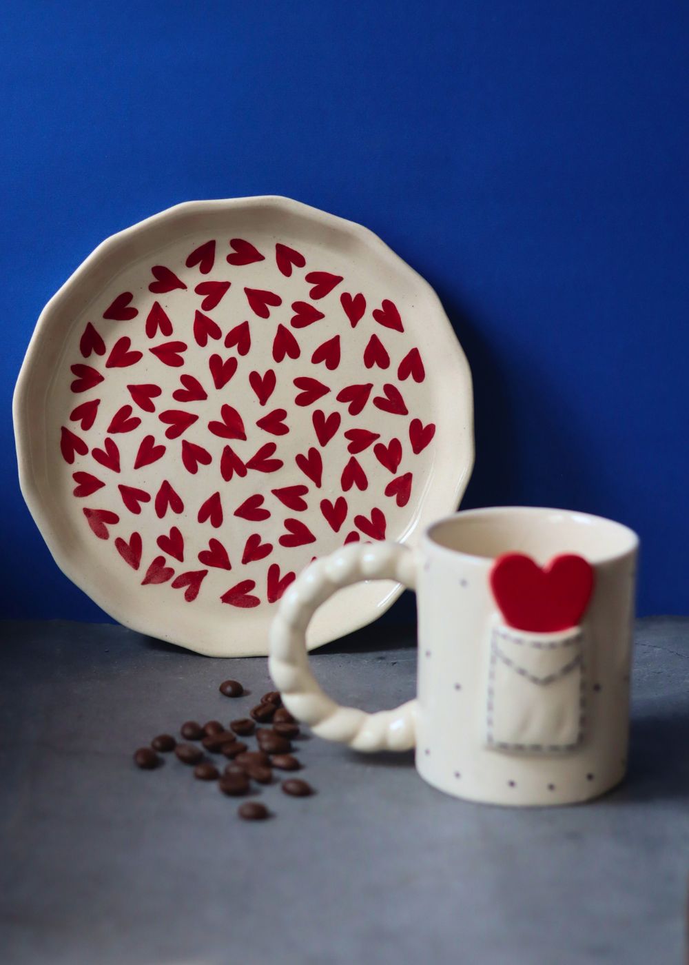 handmade Love Letter Mug & All Heart Plate