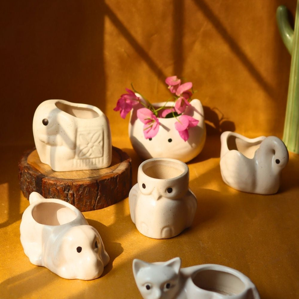 Handmade Set of 6 - Tiny Paws Planters (for the price of 5)