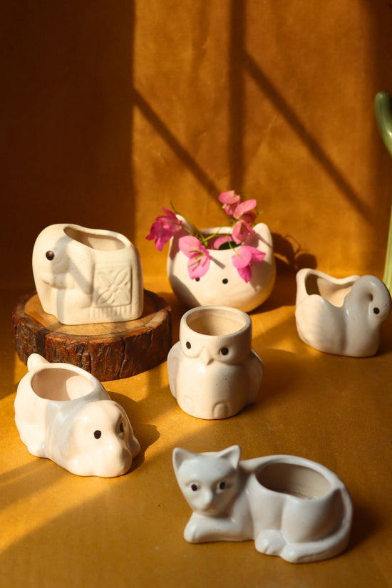 Handmade Set of 6 - Tiny Paws Planters (for the price of 5)