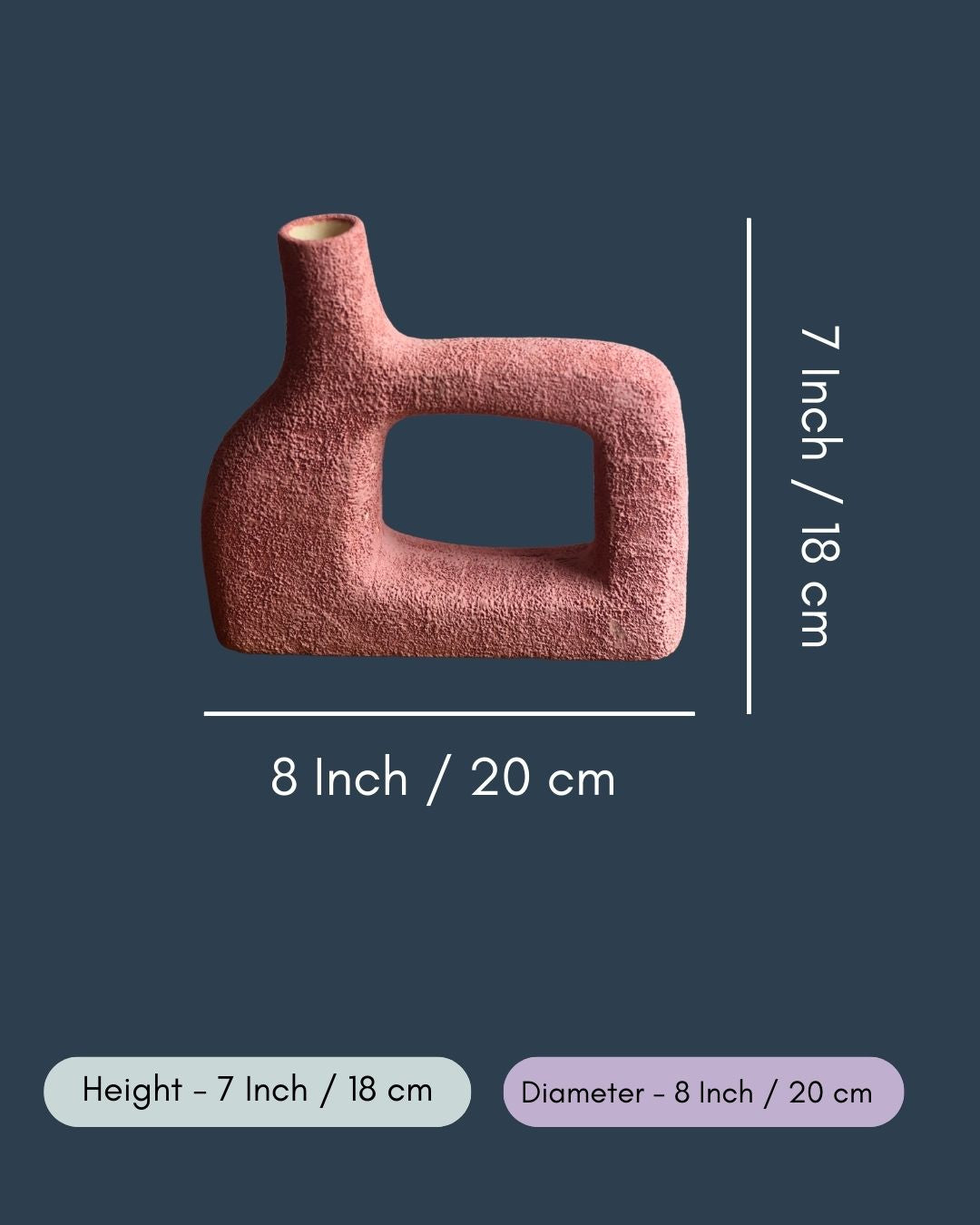 Aesthetic Square Vase - Pink