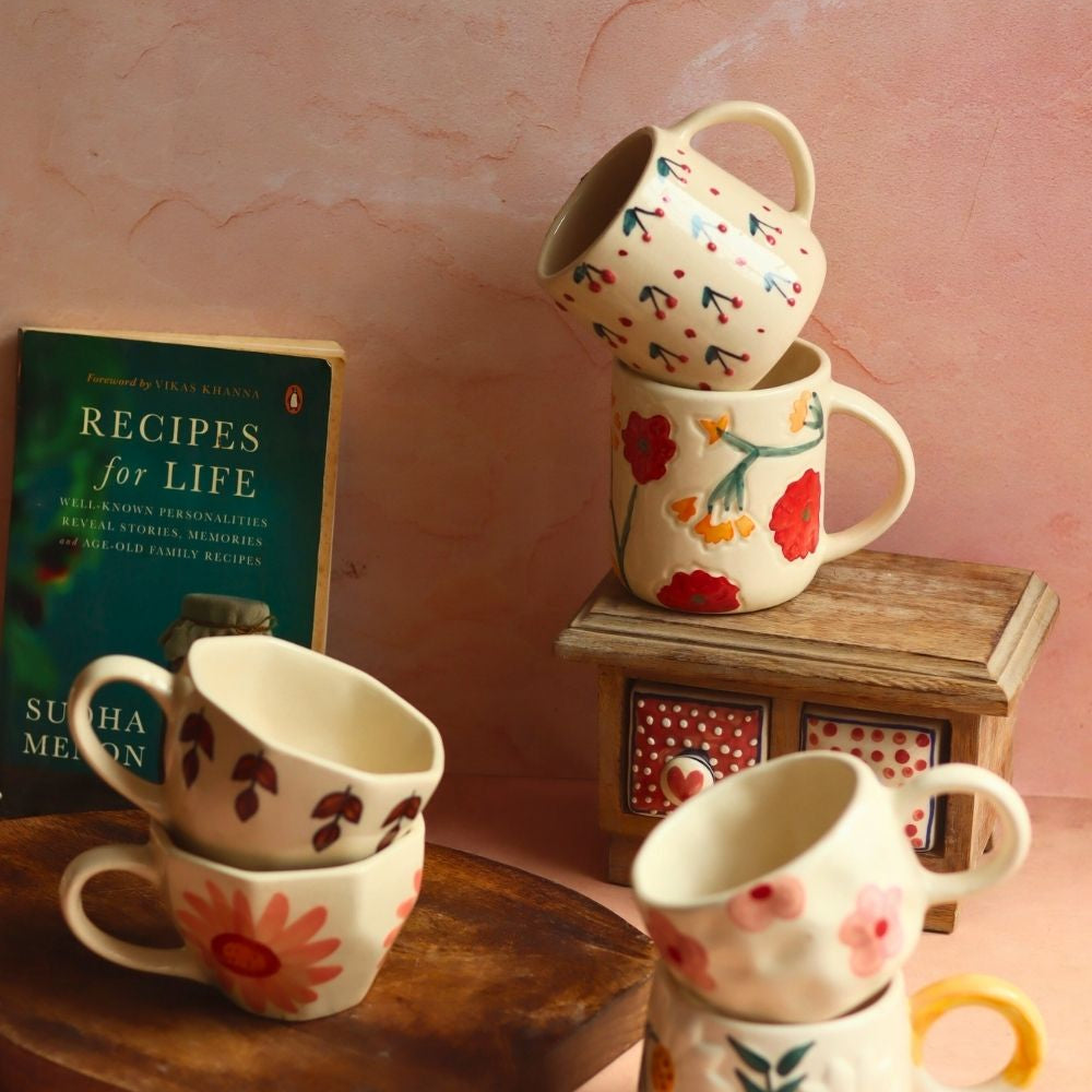Set of 6 Sip & Shine Mugs Combo (for the price of 5) made by ceramic