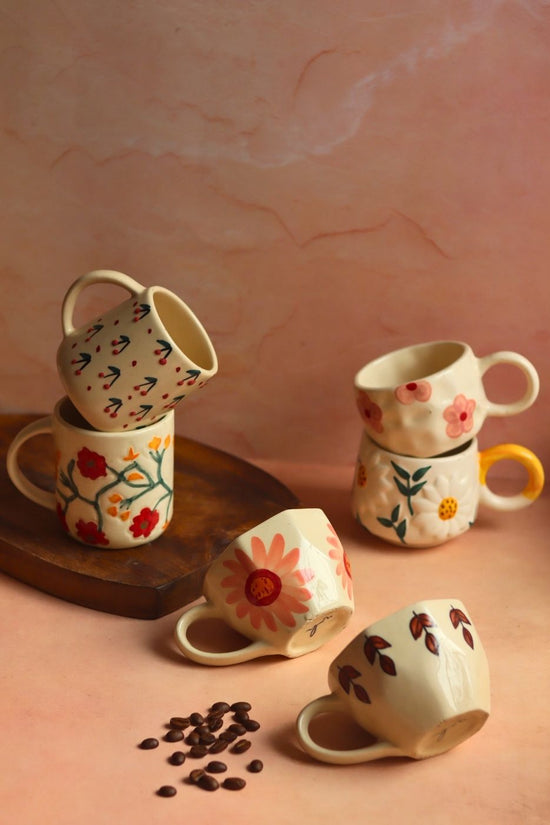 Set of 6 Sip & Shine Mugs Combo (for the price of 5) handmade in india