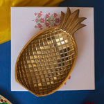 Pineapple Pristine Platter - Gold in a Gift Box with premium quality material