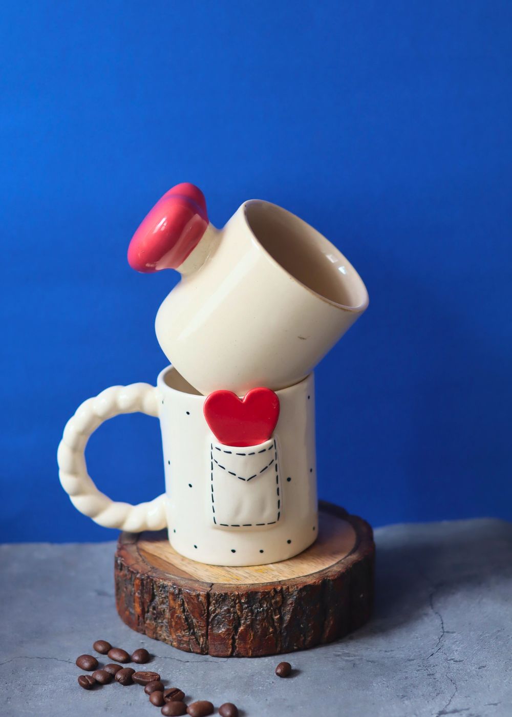 Handmade Red Heartbeat & Love Letter Mug