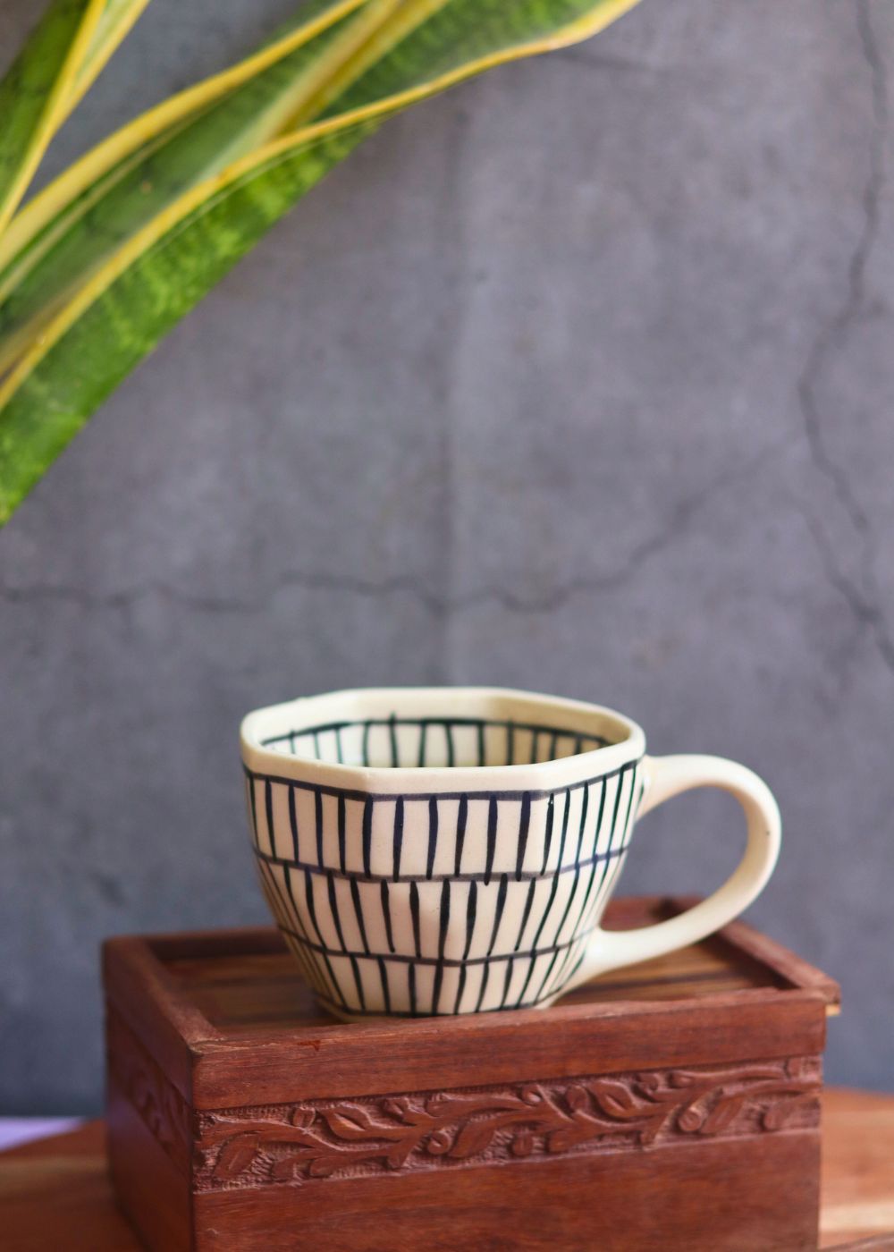 zebra mug made by ceramic 