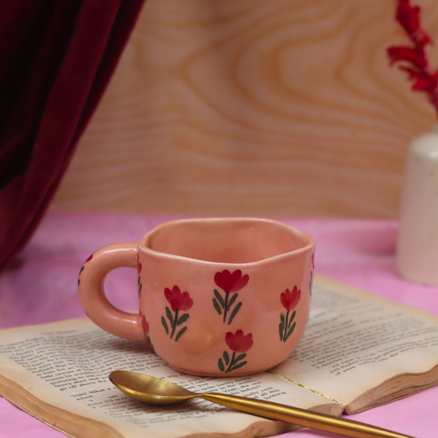 Blossom Bliss Mug made by ceramic