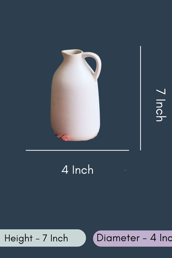 White Handle Vase