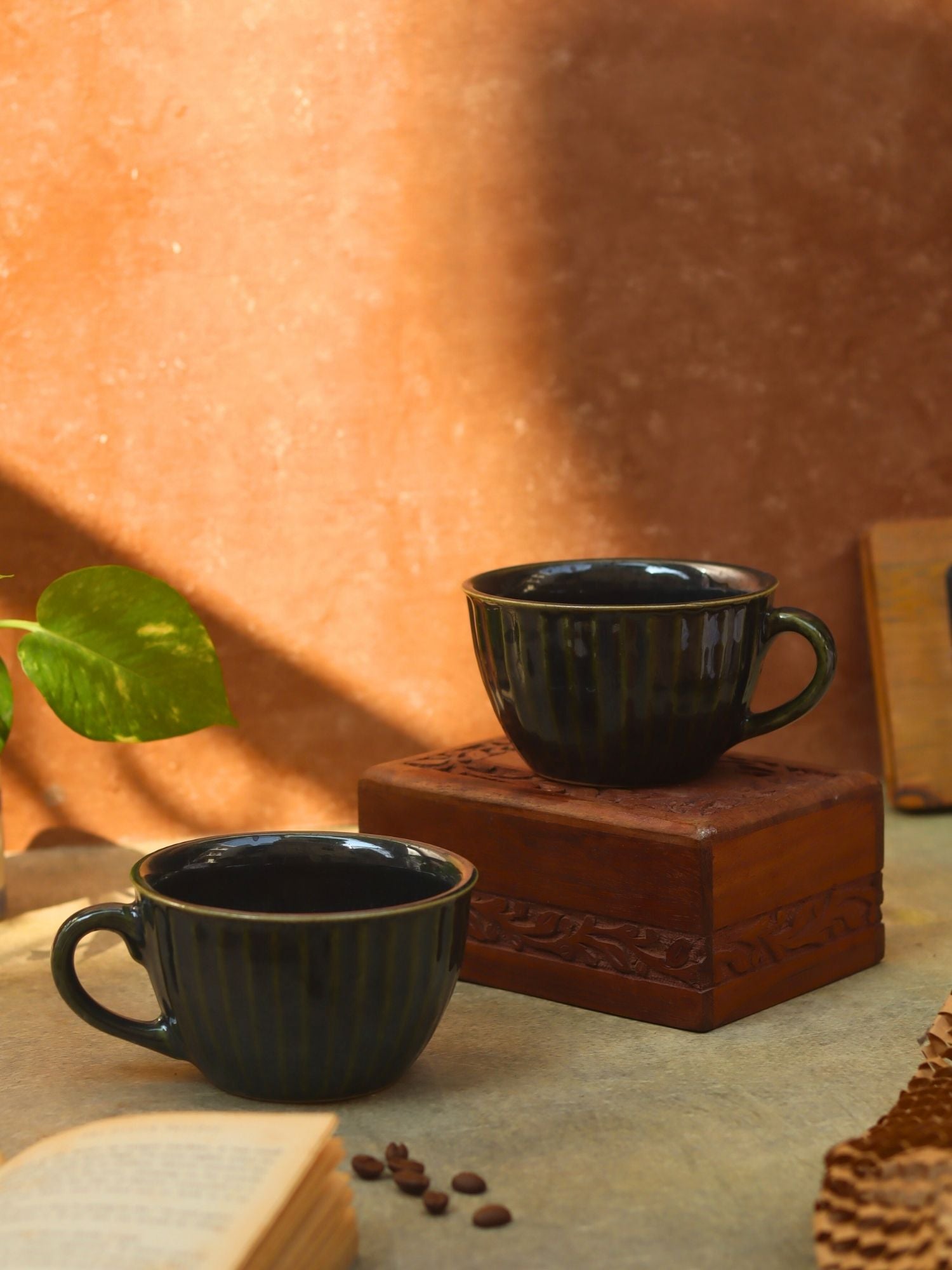 Cozy Soup Cup - Blue handmade in india