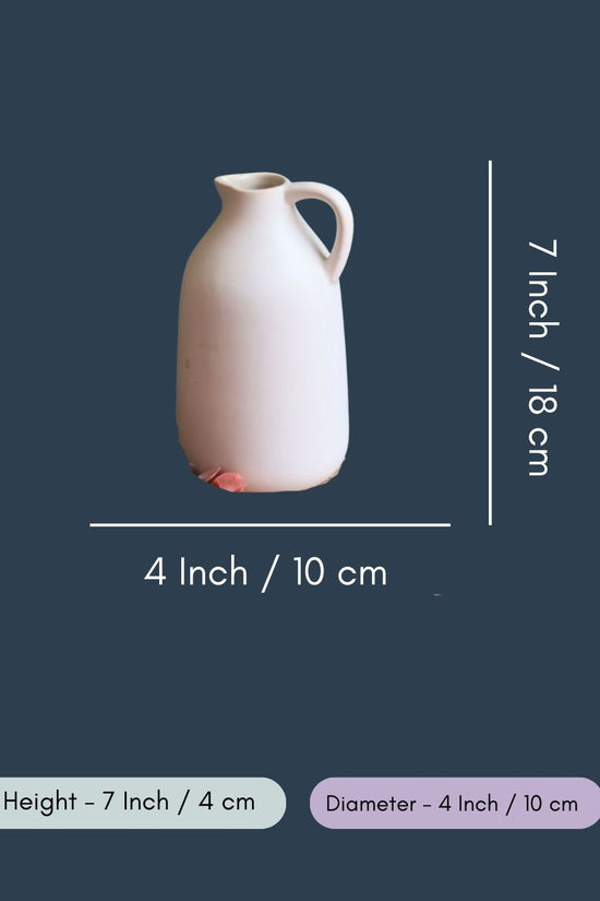 White Handle Vase