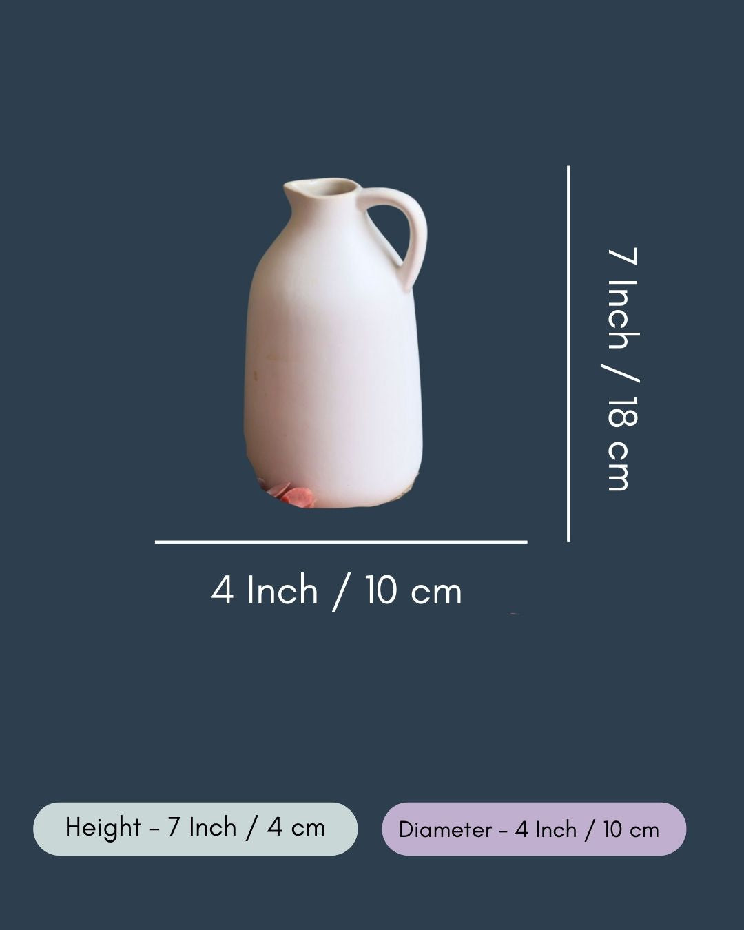 White Handle Vase