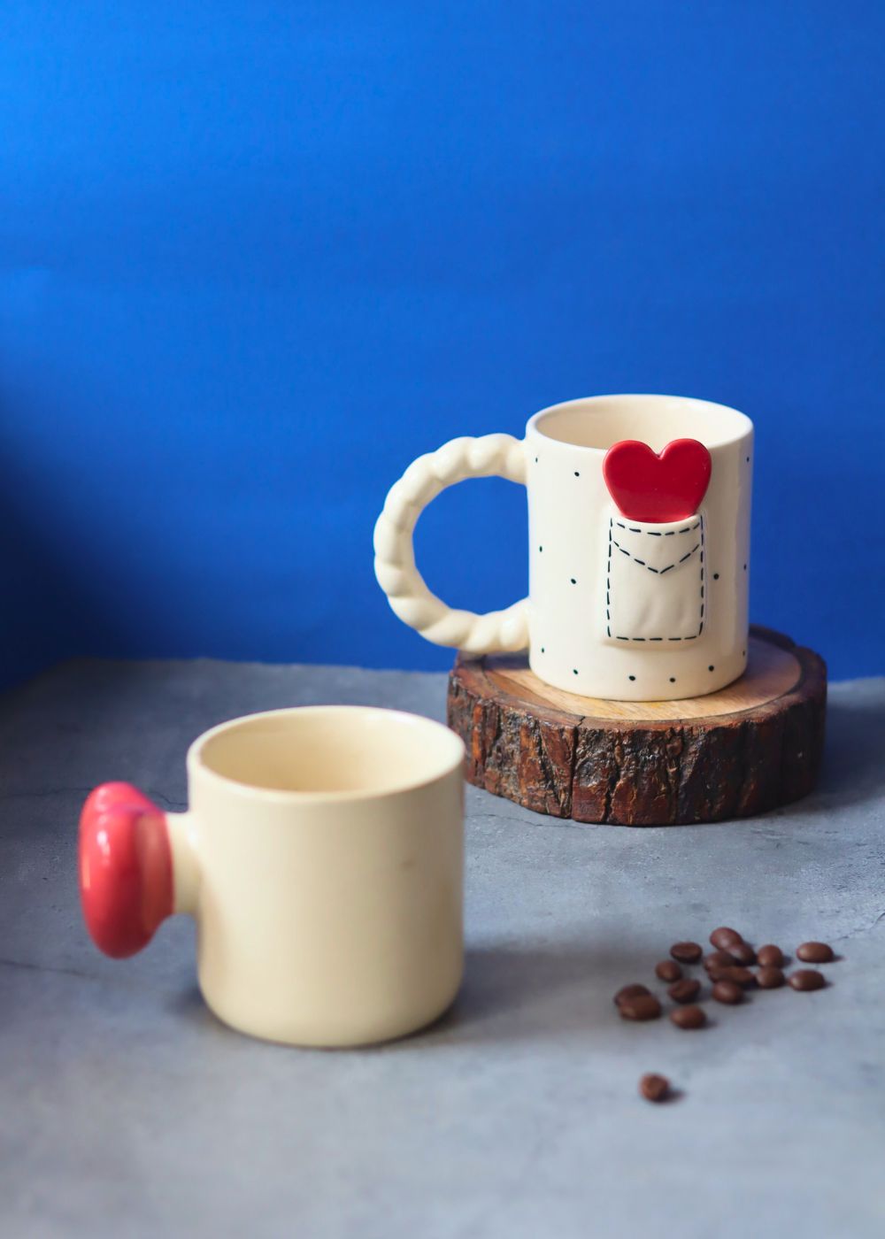 Red Heartbeat & Love Letter Mug made by ceramic