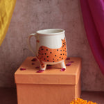 Cat Mug - Orange Diwali Gift Box handmade in india