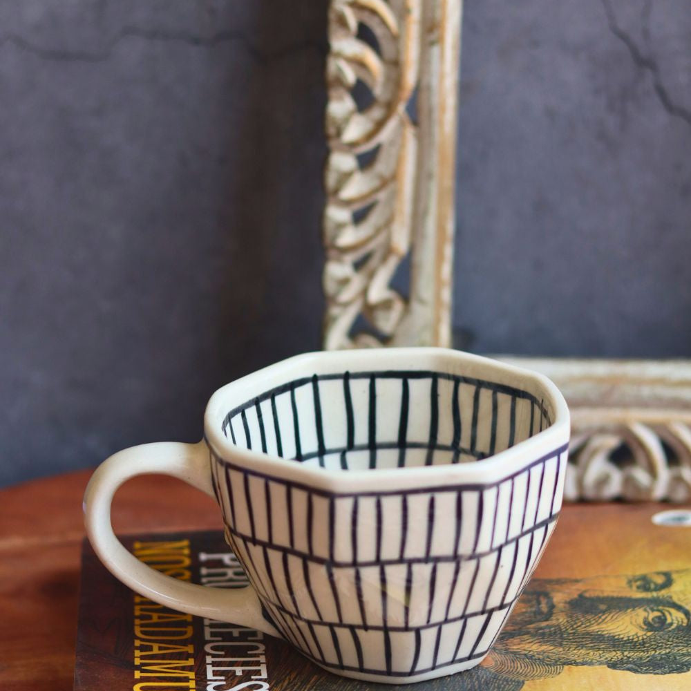 handmade zebra mug