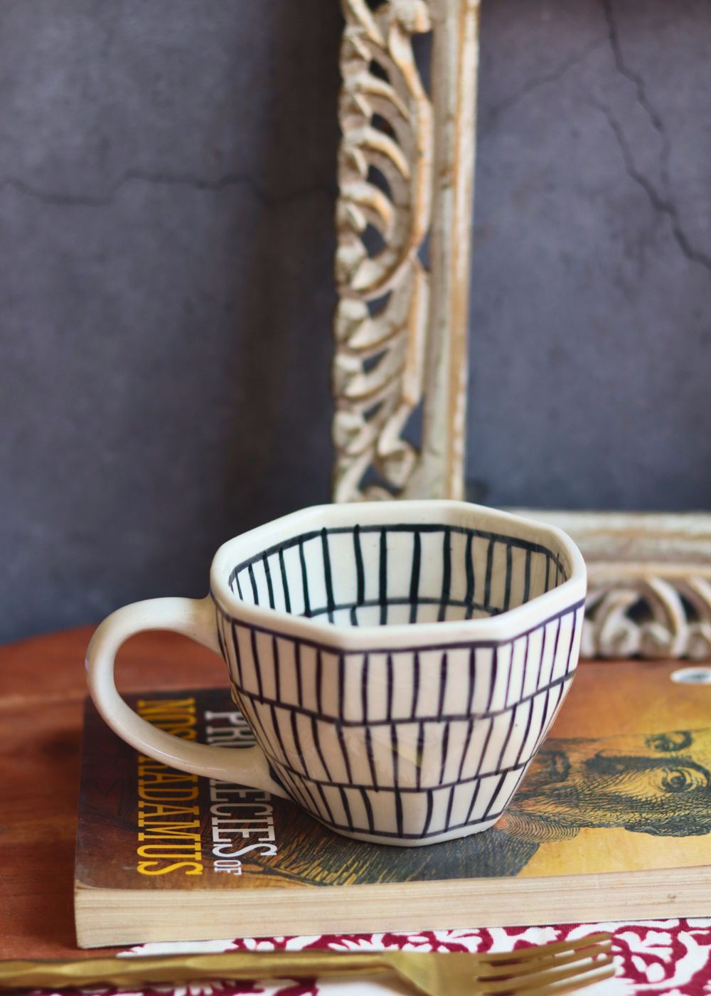 handmade zebra mug