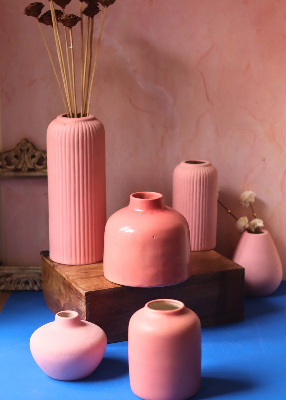 Set of 6 (Pink Vases) for the price of 5 made by ceramic