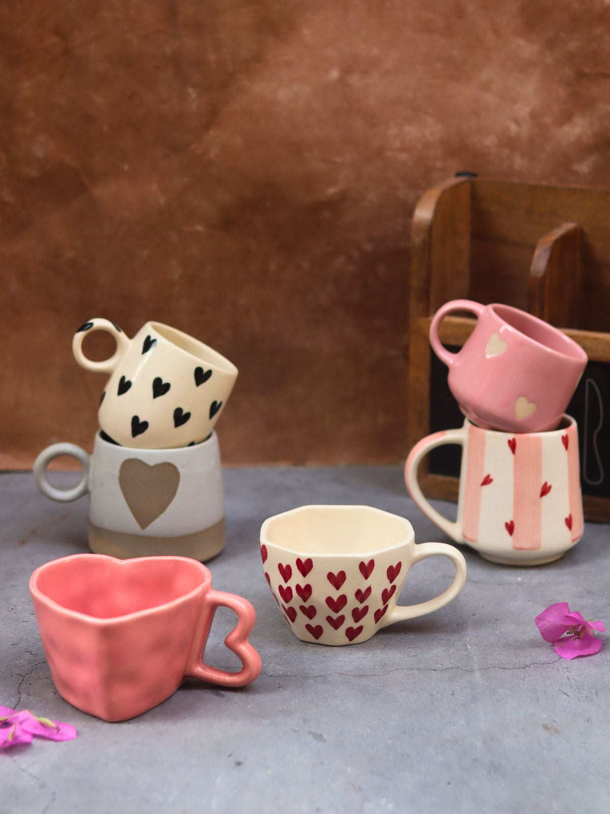 Set of 6 Love Brew Mugs (for the price of 5) with premium quality material