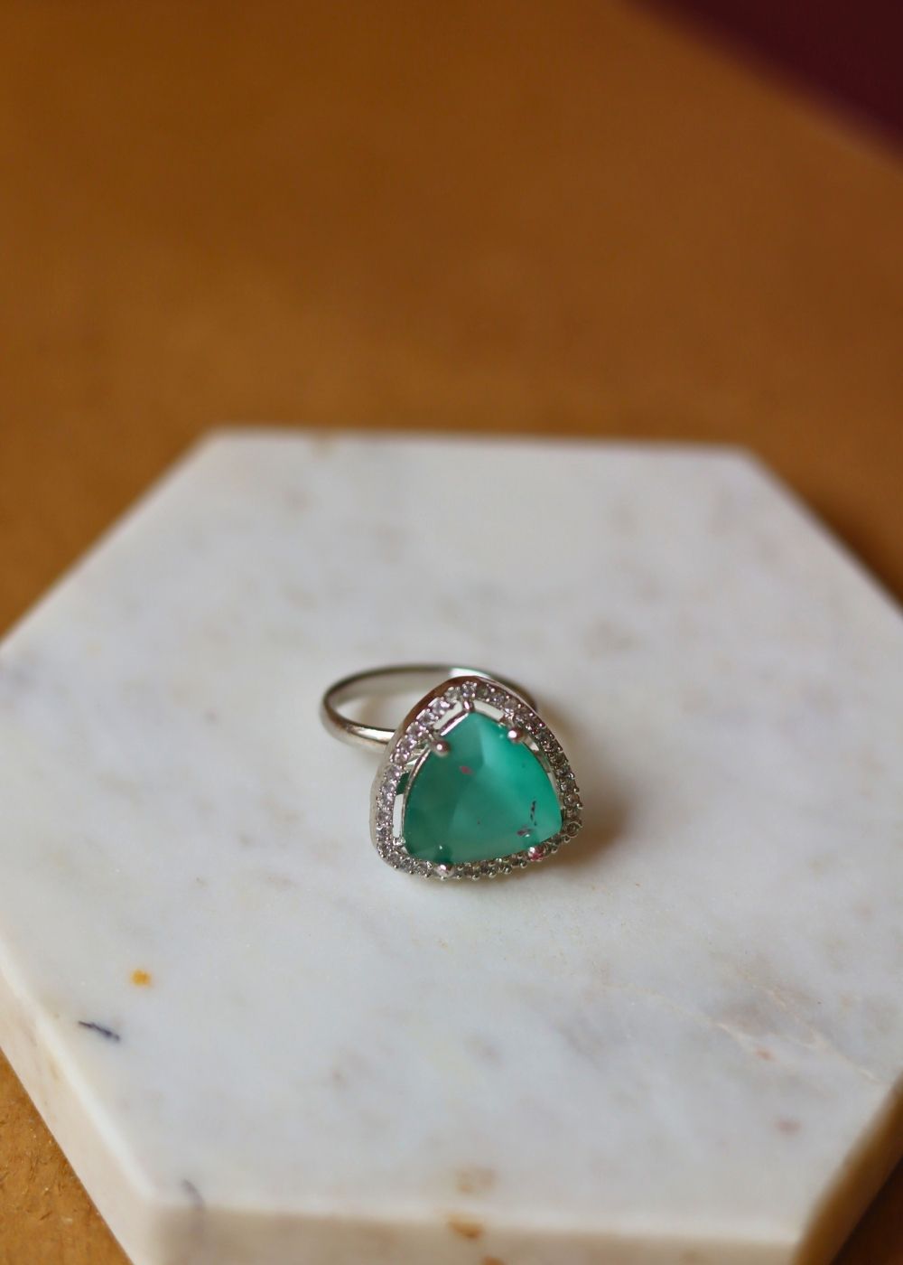 Waterproof Serene Sea Green Ring