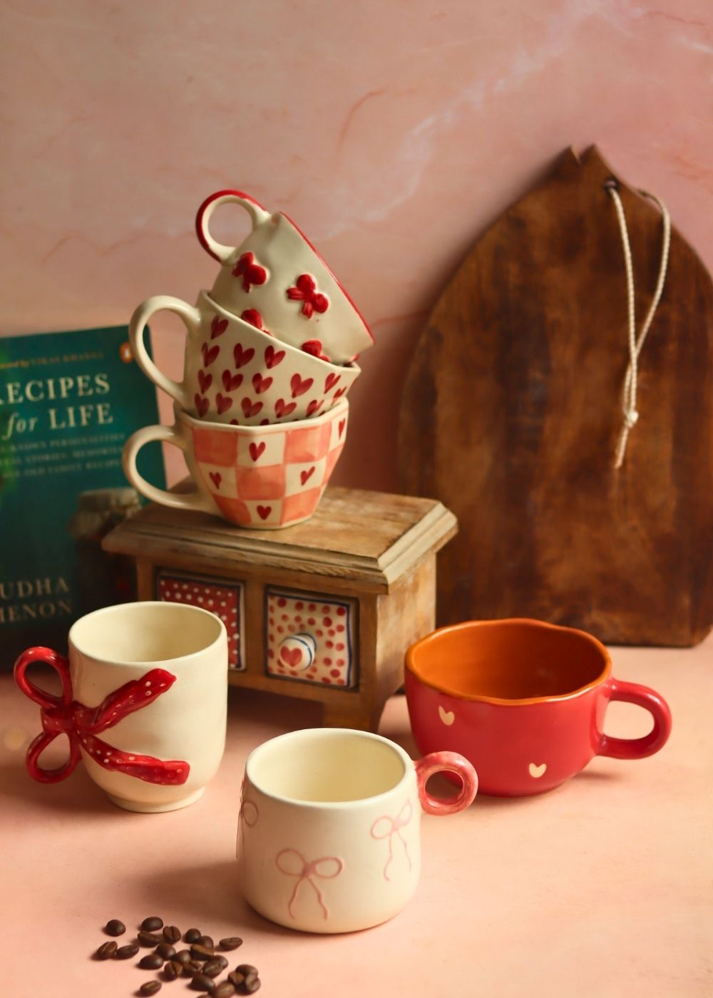 handmade Set of 6 Heartwarming Mugs (for the price of 5)