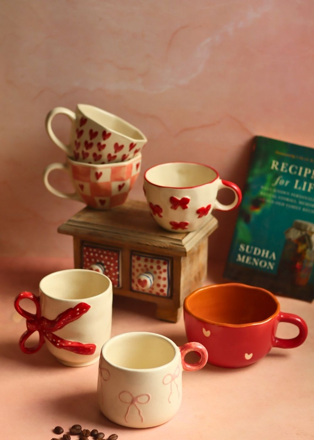 Set of 6 Heartwarming Mugs (for the price of 5) made by ceramic