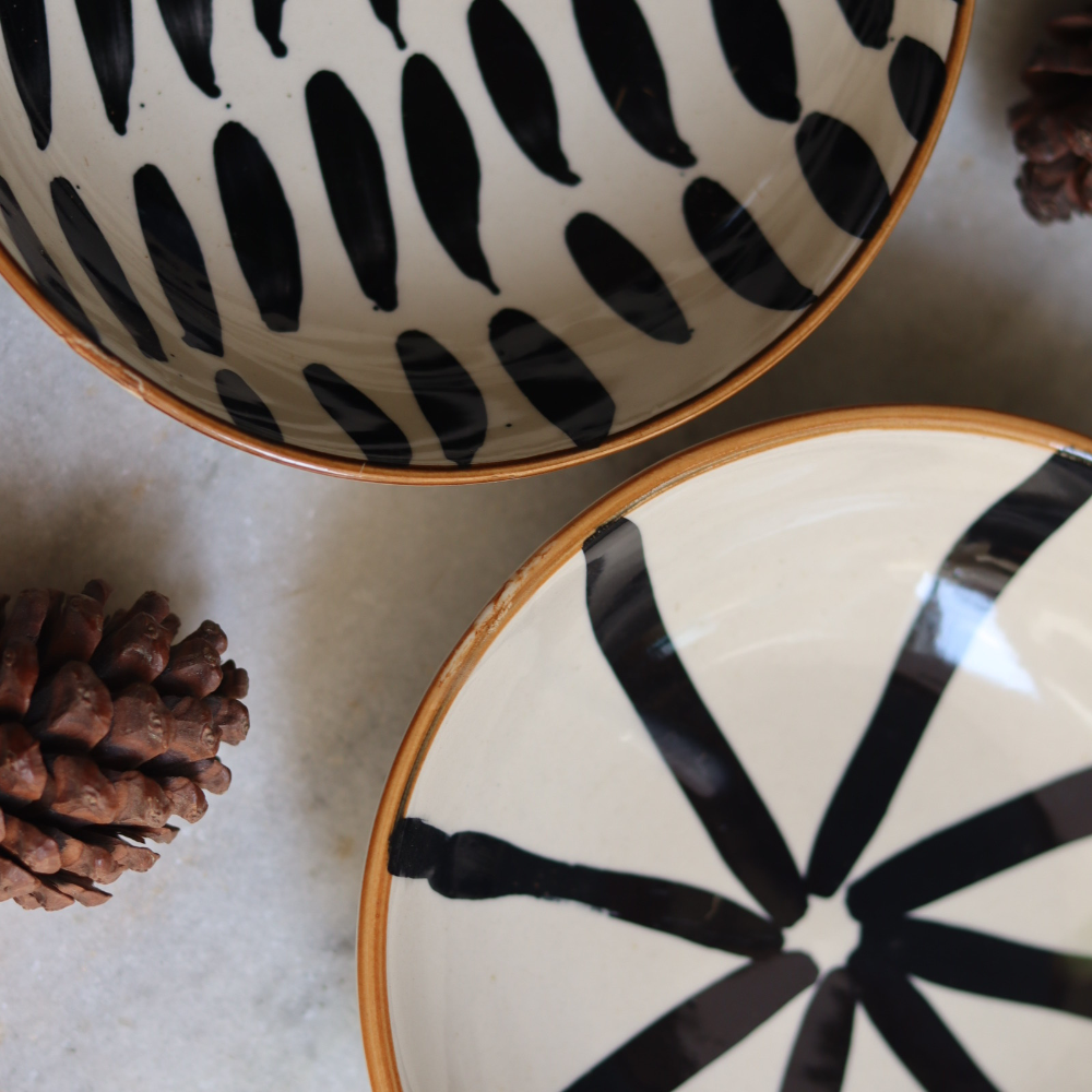 handmade striped & wheel Bowl