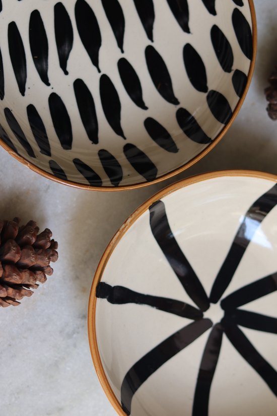 handmade striped & wheel Bowl