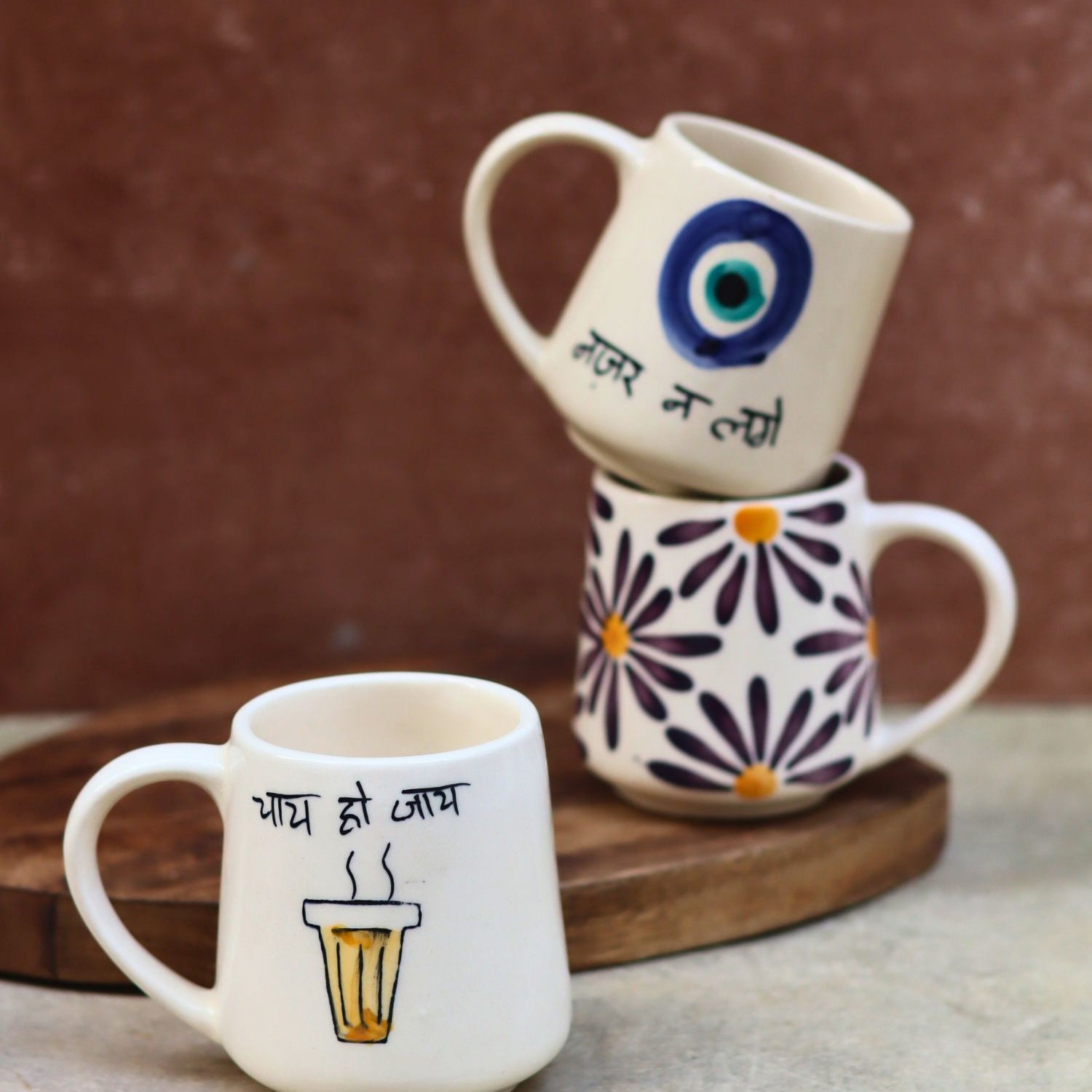 Set of 3 - Best of Brew Mugs combo made by ceramic