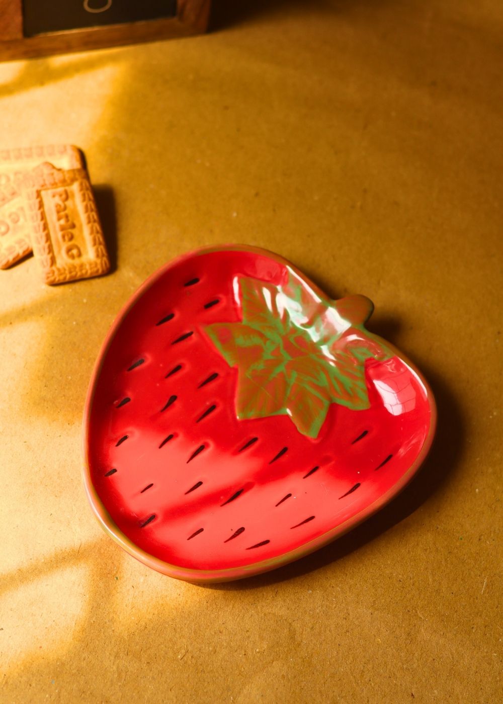 OG Strawberry Handmade Dessert Plate made by ceramic