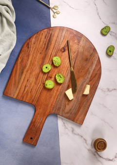 Oval handle cheese board 