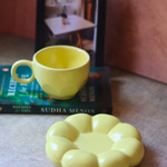 Lemon sunflower cup & saucer 