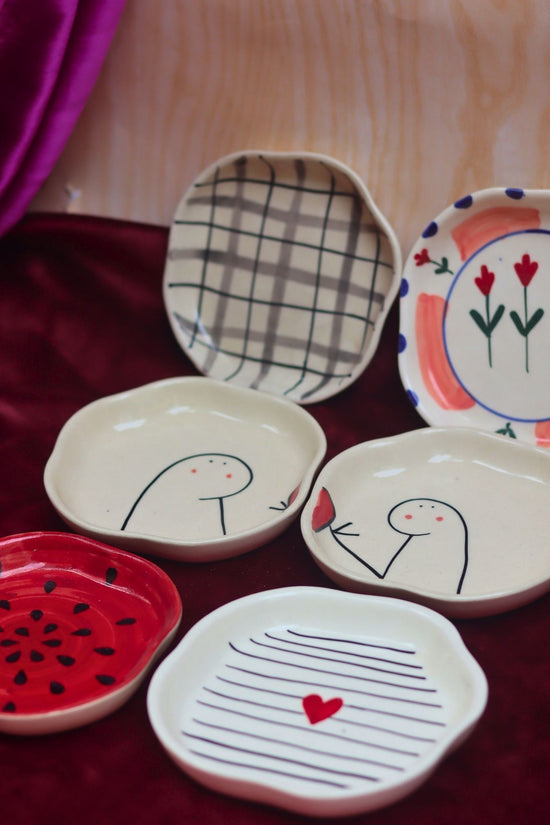Set of 6 Tasty Treat Handmade Dessert plate (for the price of 5)