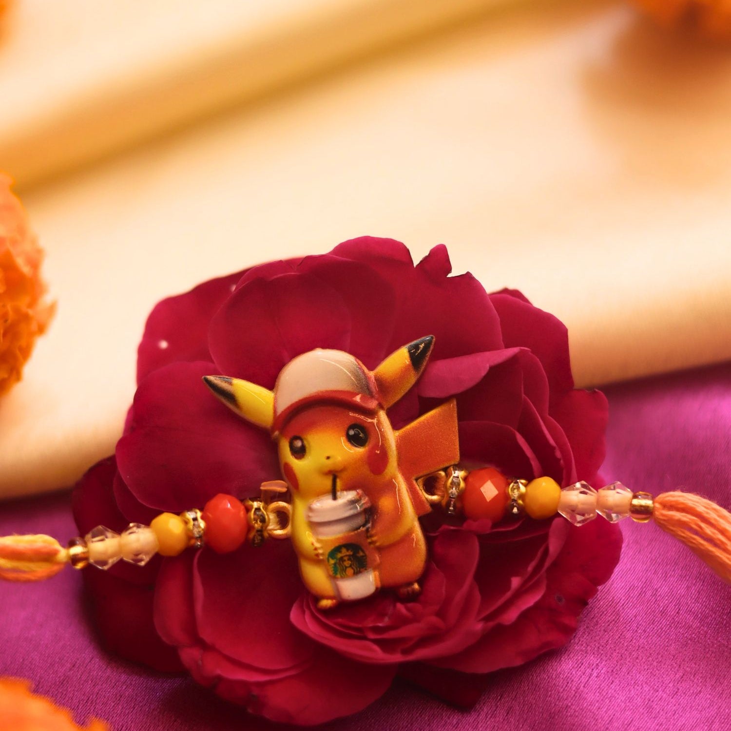 Pikachu Rakhi handmade in India