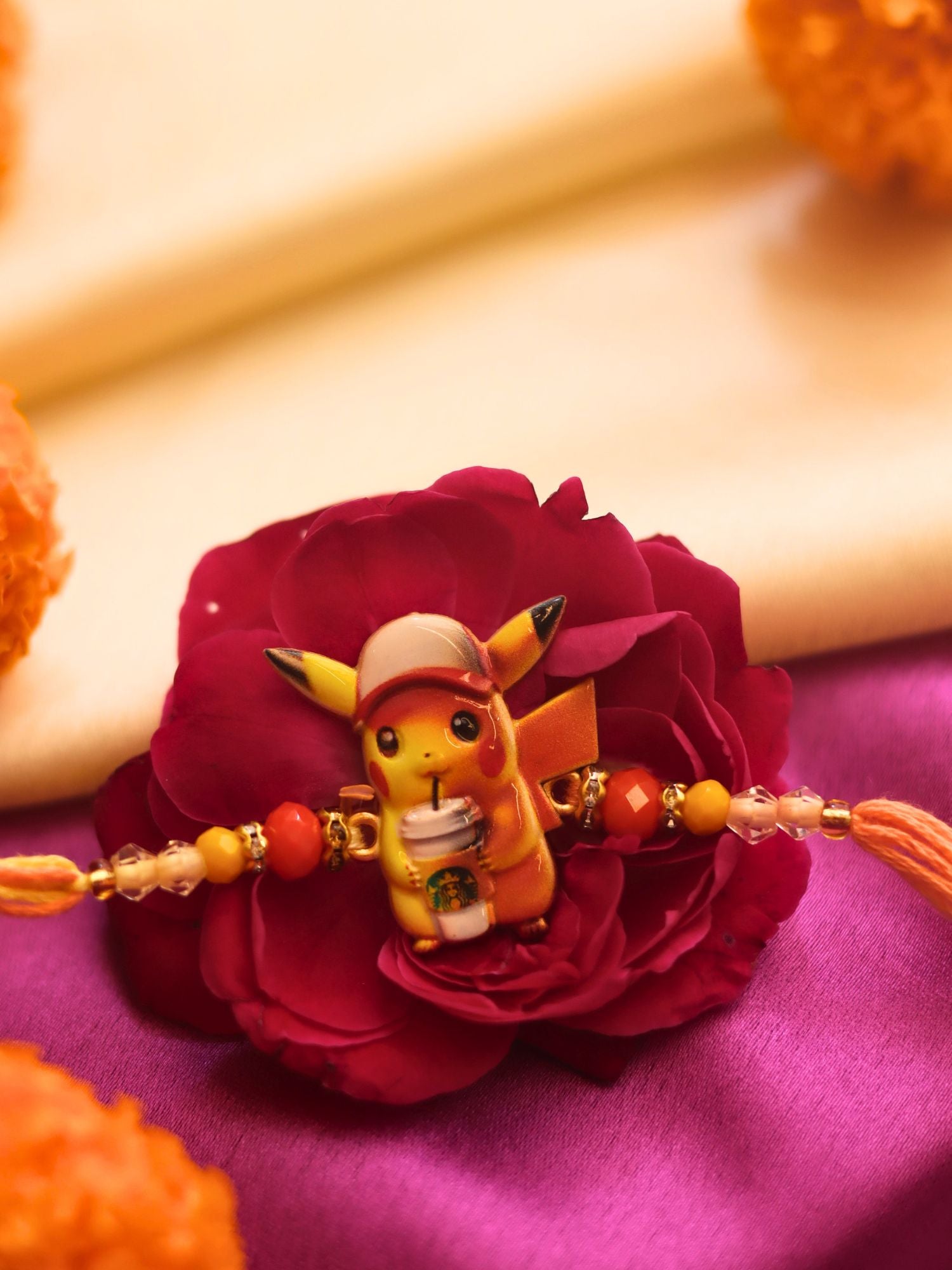 Pikachu Rakhi handmade in India
