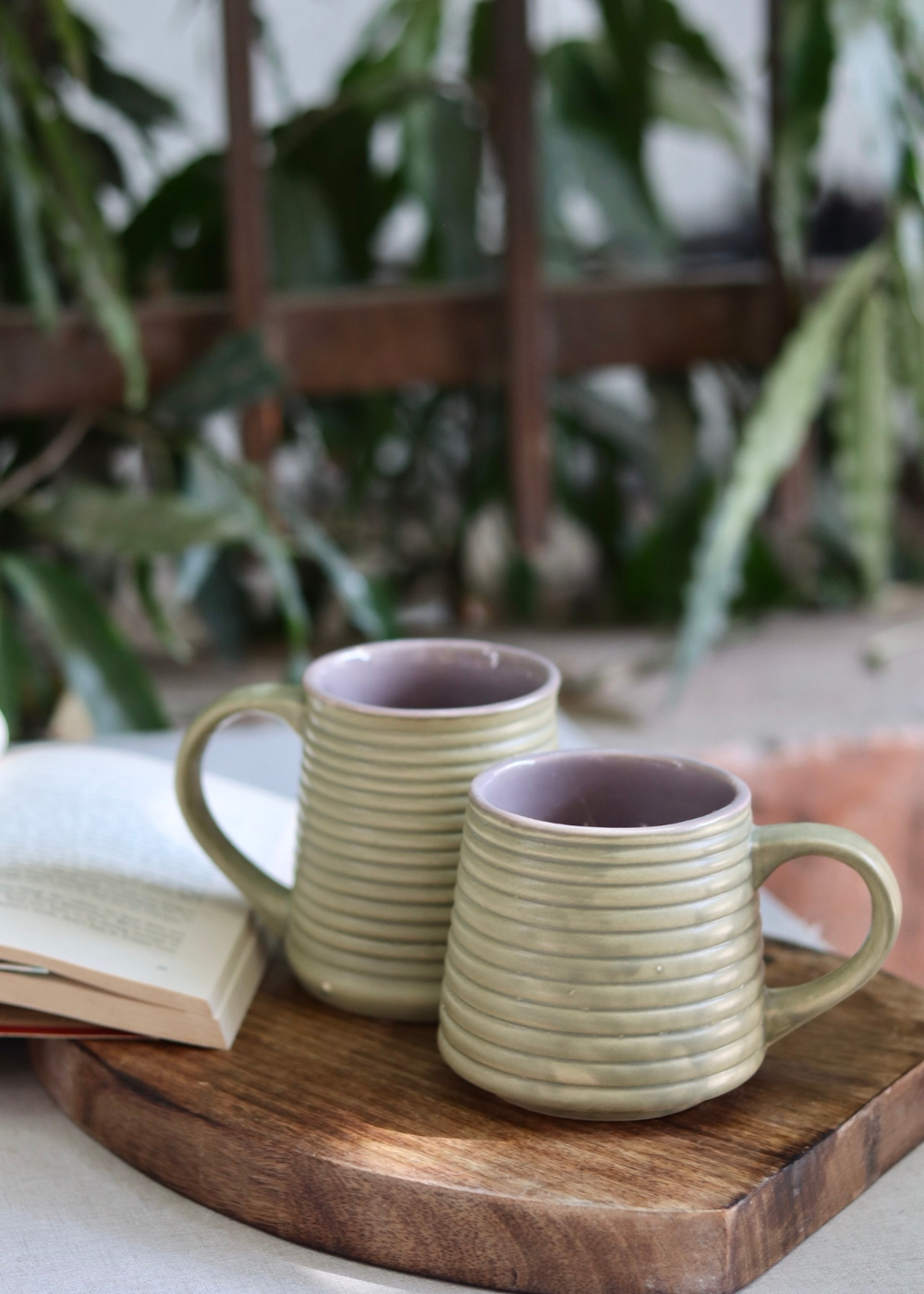 Set of two - Army Green & Grey Coffee Mug