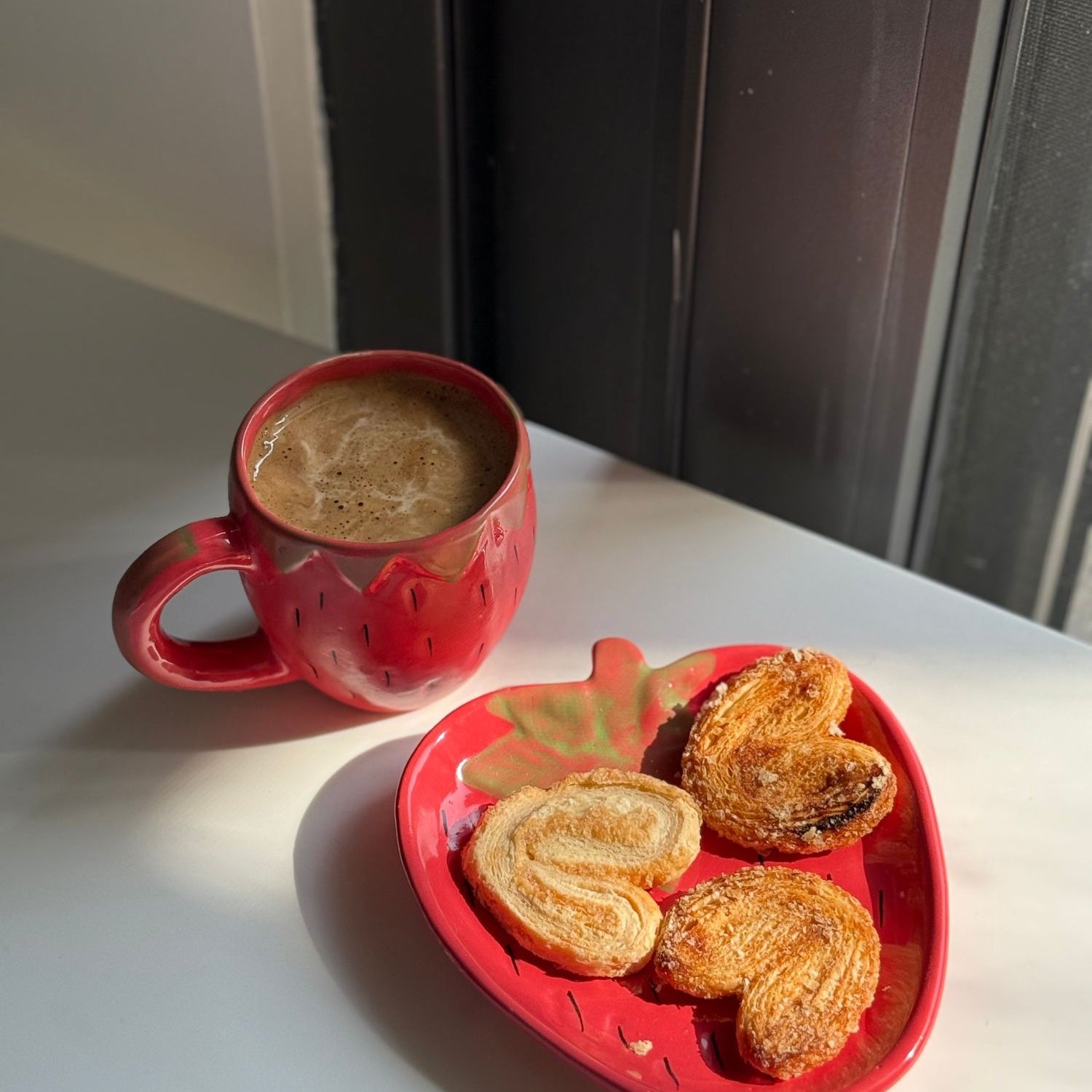 Lead free OG Strawberry Mug & Handmade Dessert Plate