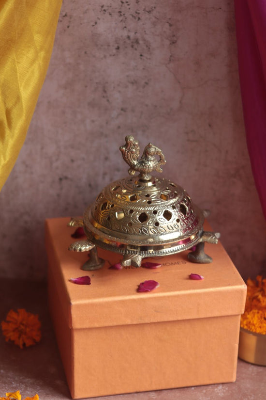 Handmade Tamra Dhoop Daan Diwali Gift Box