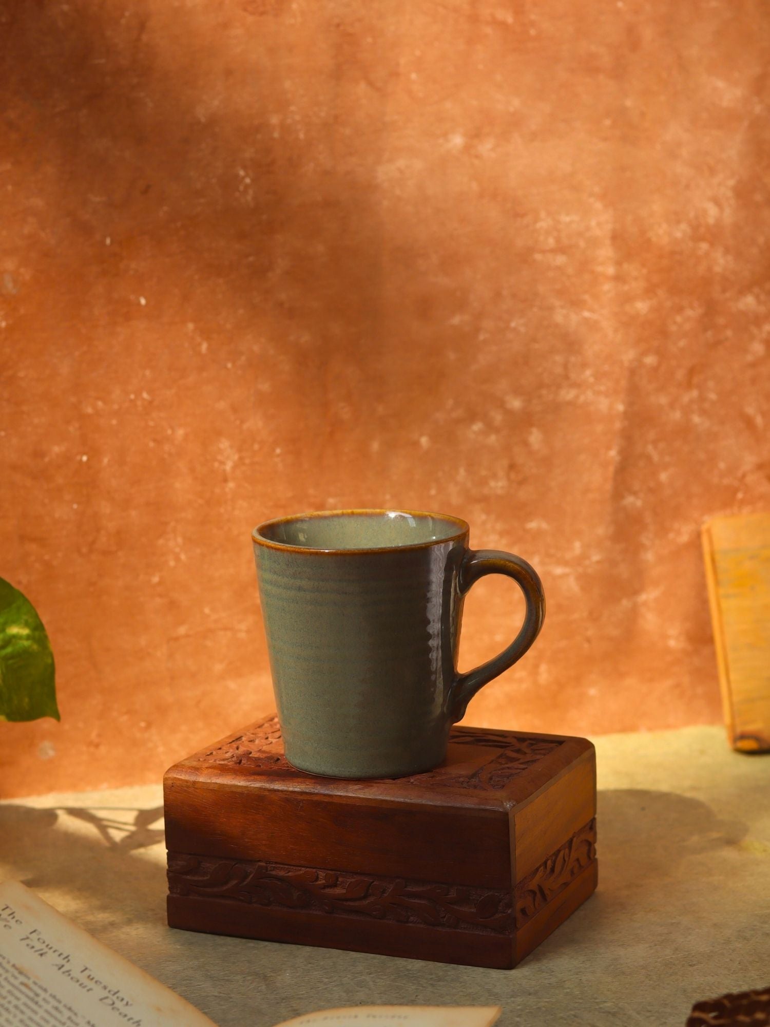handmade Olive coffee mug 